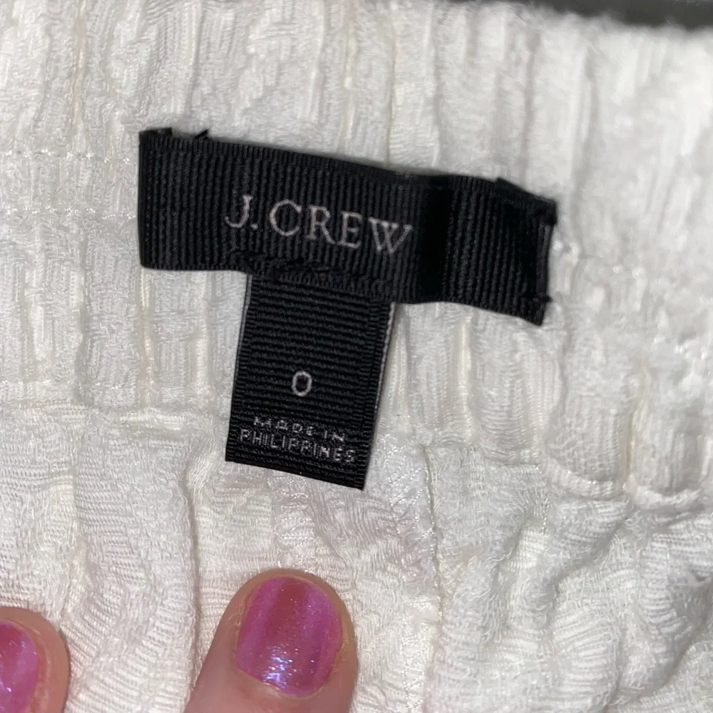 J.Crew size 0 white patterned plush soft shorts
